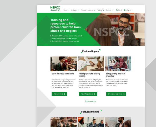 NSPCC homepage
